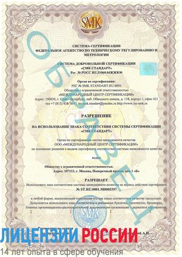 Образец разрешение Елец Сертификат ISO/TS 16949